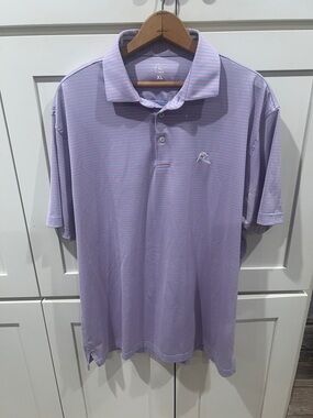 Rhoback The Birdie Stripe Men's Short Sleeve Performance Polo XL